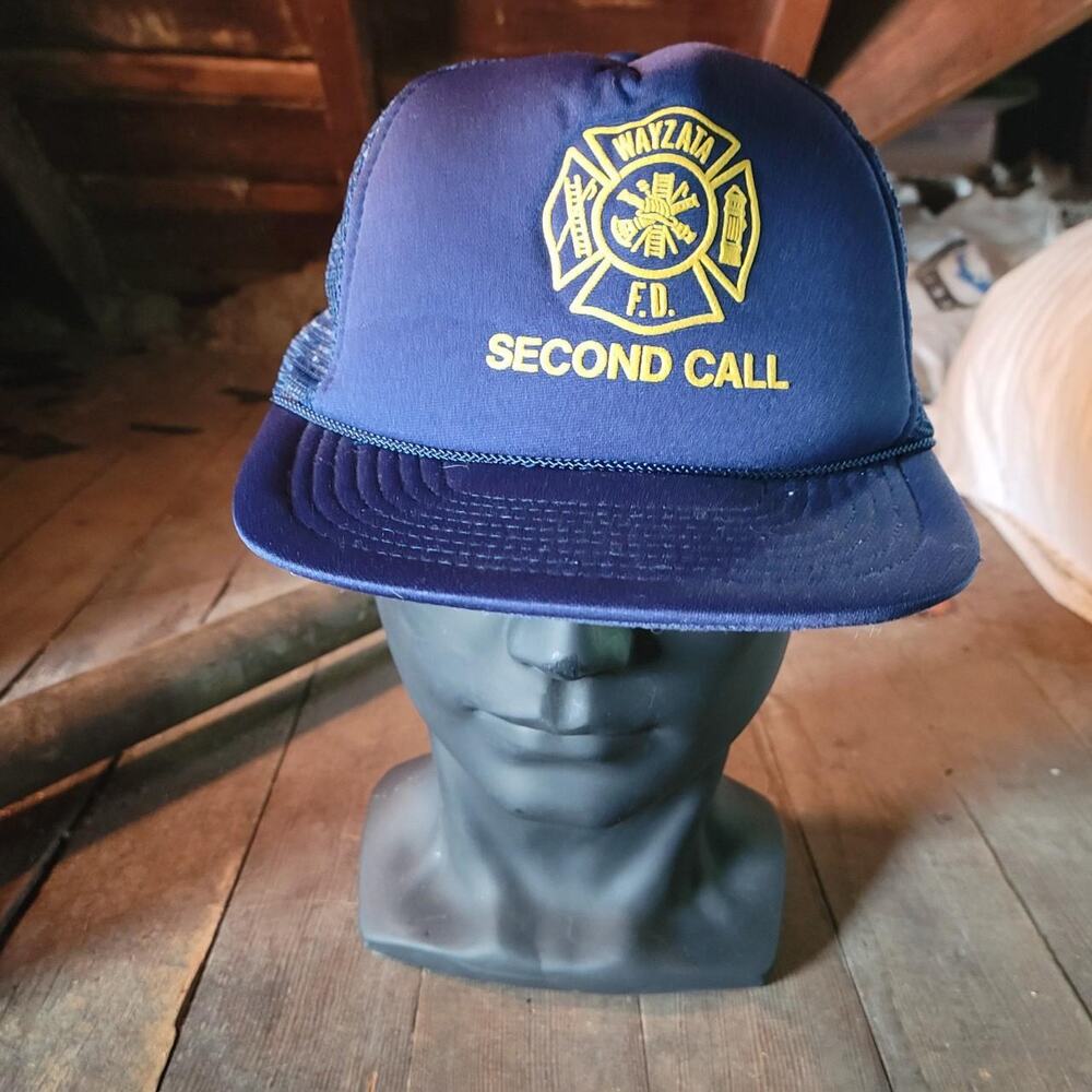 Vintage retro snapback adjustable Wayzata Minnesota Firefighter trucker hat
